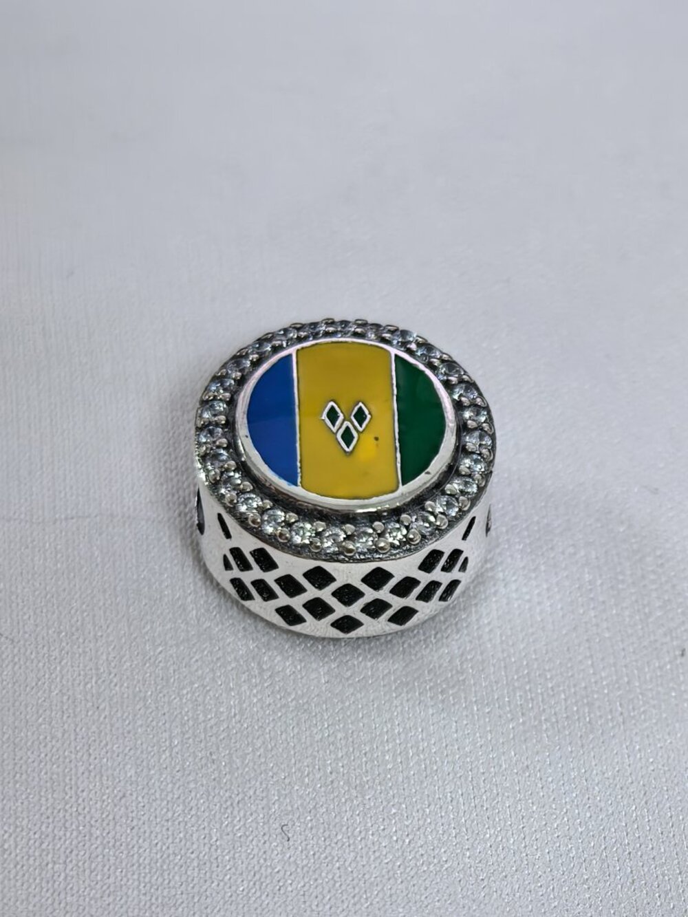 Pandora Saint Vincent and the Grenadines Charm Pendant, S925 Silver Jewelry